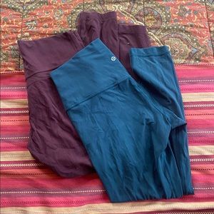 Lululemon 2 pack leggings size large